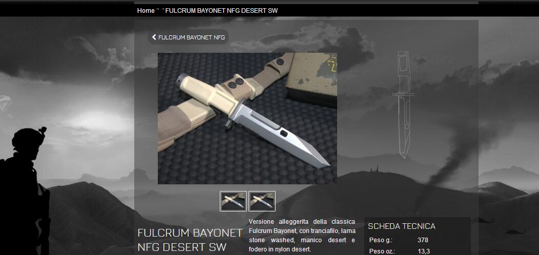 EXTREMA RATIO意大利极端武力 FULCRUM BAYONET DESERT SW 支点  沙色石洗支点  二种可以选