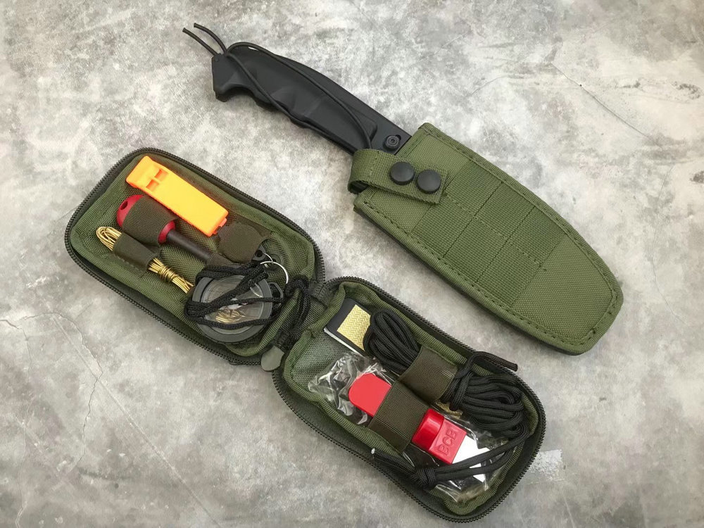 EXTREMA RATIO 意大利极端武力 RAO AVIO GREEN  割机AVIO生存折刀 军绿色（空军版） 带救生工具包