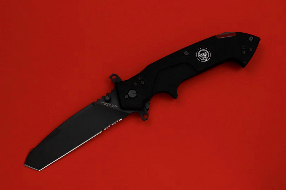 EXTREMA RATIO 意大利极端武力  GLAUCA B1 TANTO BLACK 宪兵队B1 T头折刀 黑色  全长26.8厘米